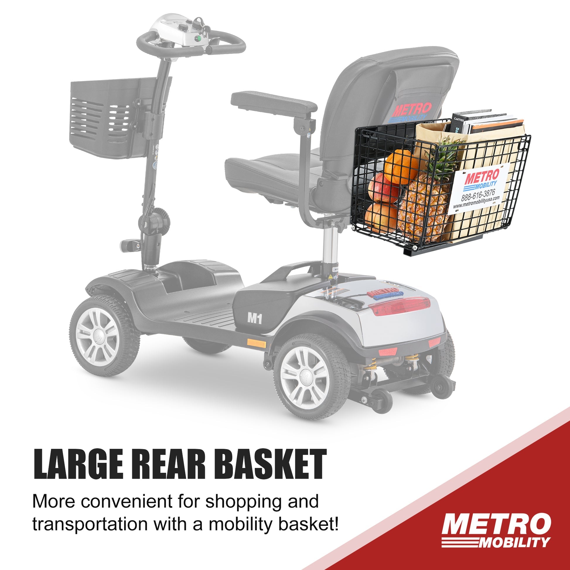 Metro Mobility M1 Chrome Limited Edition Mobility Scooter - W42935579