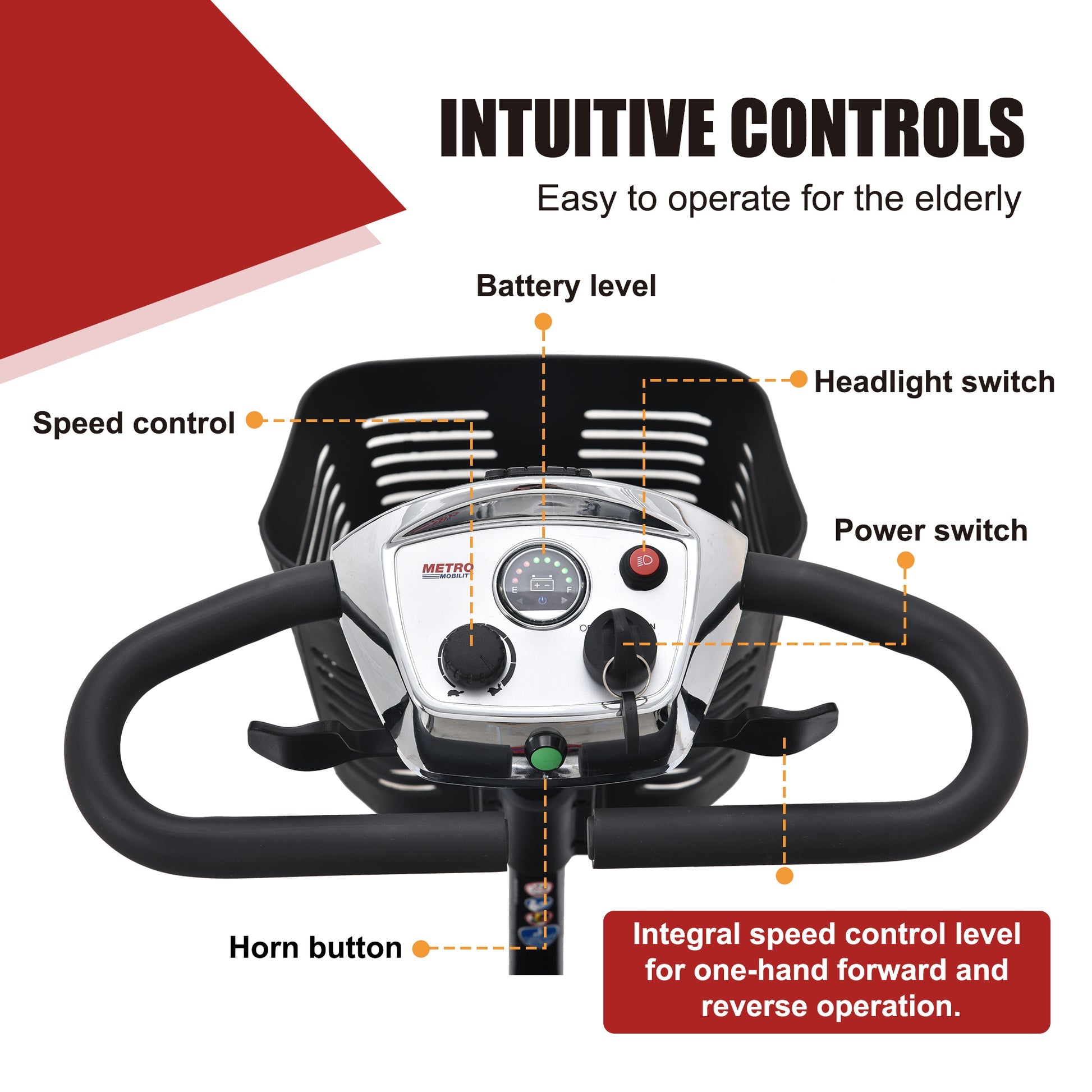 Metro Mobility M1 Chrome Limited Edition Mobility Scooter - W42935579