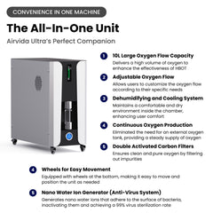 Airvida Ultra 36 2.0 ATA (89" x 36") Hard Shell Lying Hyperbaric Chamber