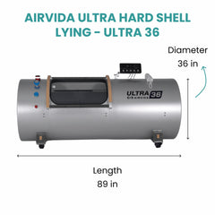 Airvida Ultra 36 2.0 ATA (89" x 36") Hard Shell Lying Hyperbaric Chamber