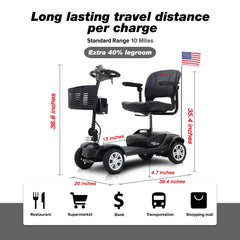 Metro Mobility Max Sport 4-Wheel Mobility Scooter - W42936056