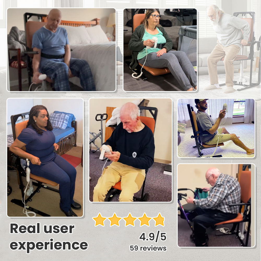 Vocic Sit-to-Stand Mobility Lift Chair with Adjustable Height - AX05