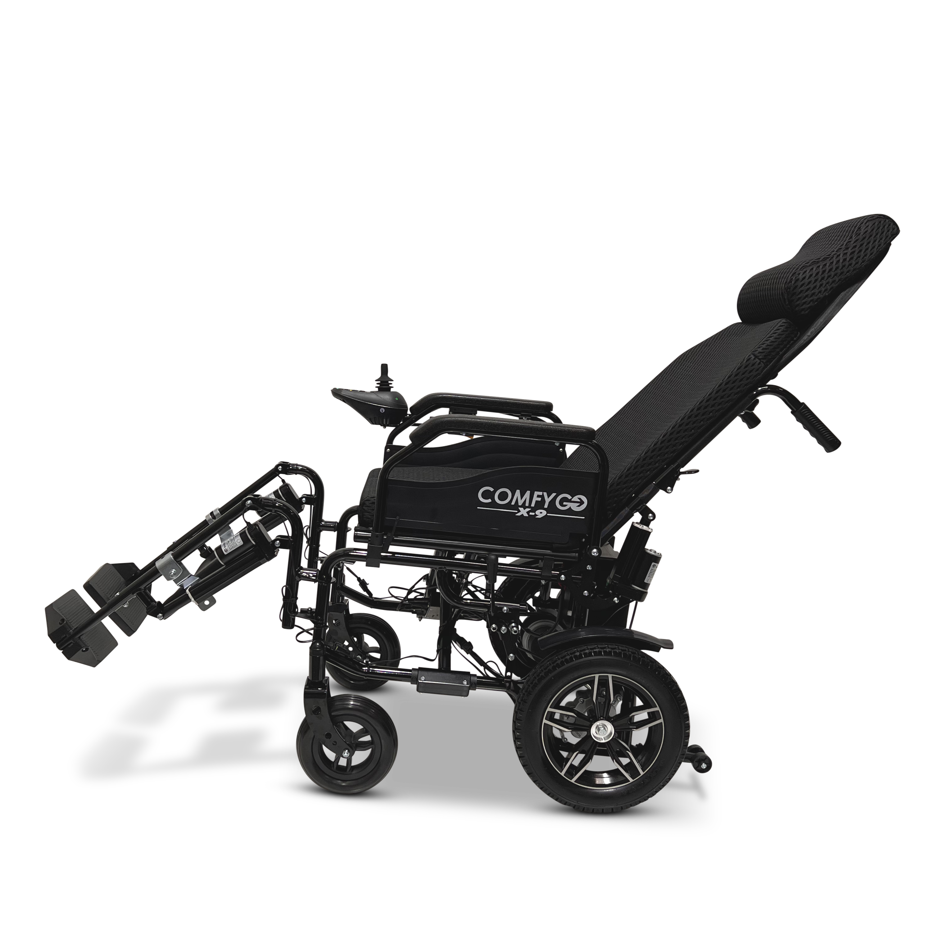 ComfyGo Remote Controlled Electric Wheelchair with Automatic Reclining Backrest & Lifting Leg Rests - X-9