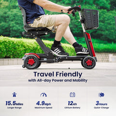 Vocic Fold&Go Revolutionary Foldable Mobility Scooter - D91