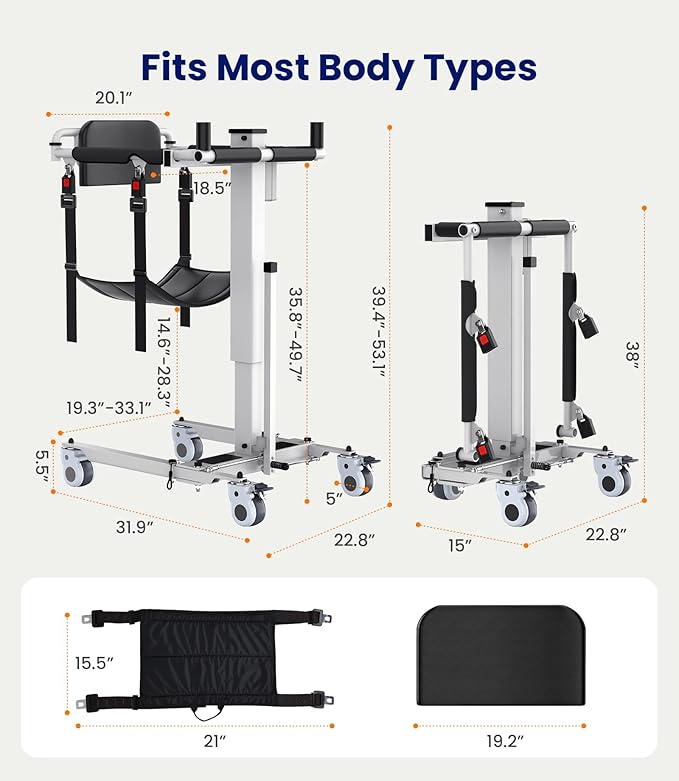 Vocic Electric Portable Folding Transfer Lift - AY06