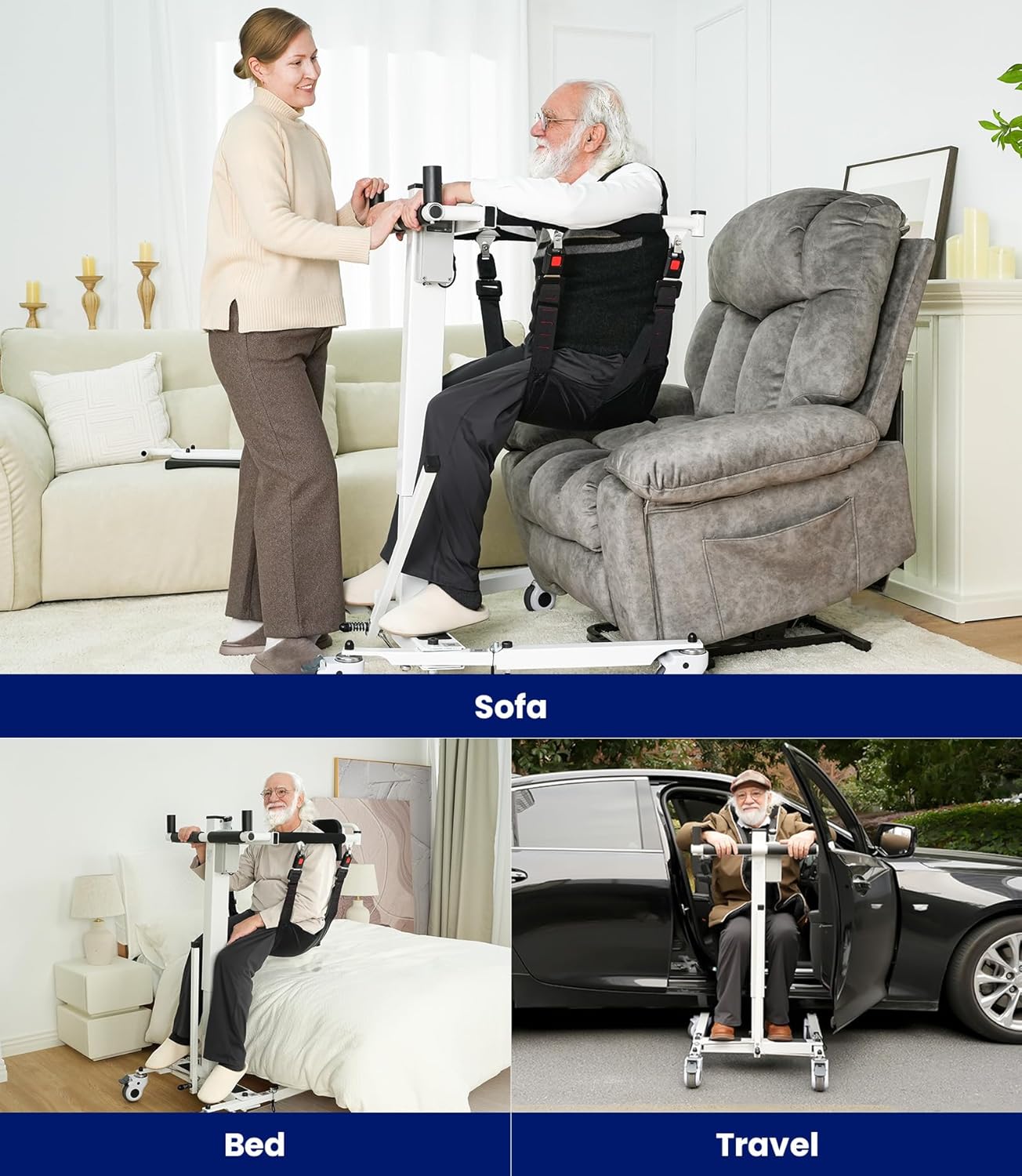 Vocic Electric Portable Folding Transfer Lift - AY06