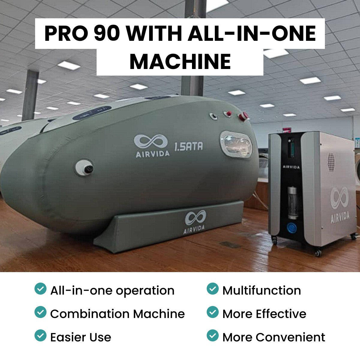 Airvida Pro90 1.5 ATA Portable Sitting Hyperbaric Chamber