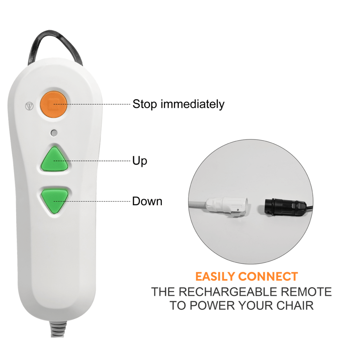 Vocic Sit-to-Stand Mobility Lift Chair with Adjustable Height - AX05