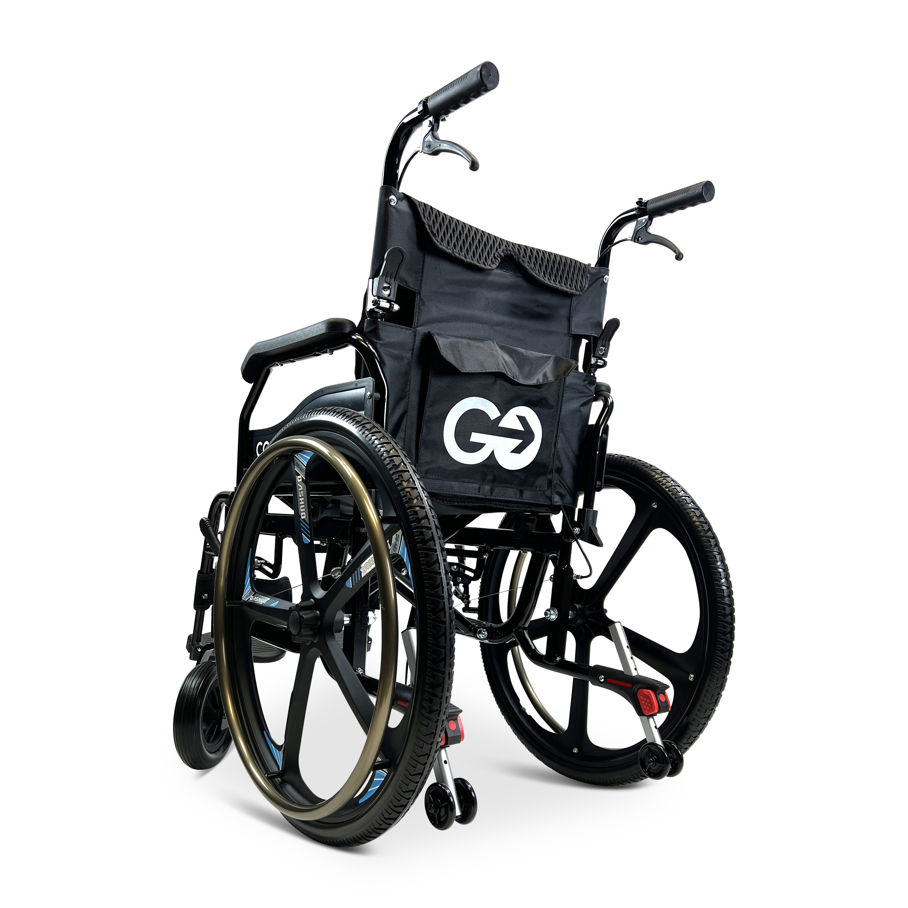 ComfyGO Lightweight Manual Wheelchair with Quick-Detach Wheels - X-1
