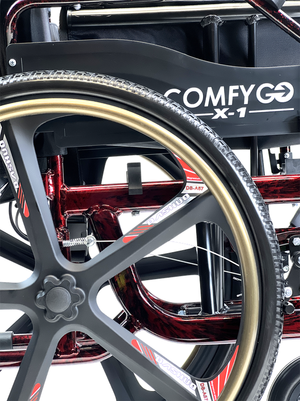 ComfyGO Lightweight Manual Wheelchair with Quick-Detach Wheels - X-1