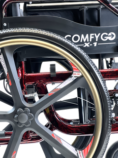 ComfyGO Lightweight Manual Wheelchair with Quick-Detach Wheels - X-1
