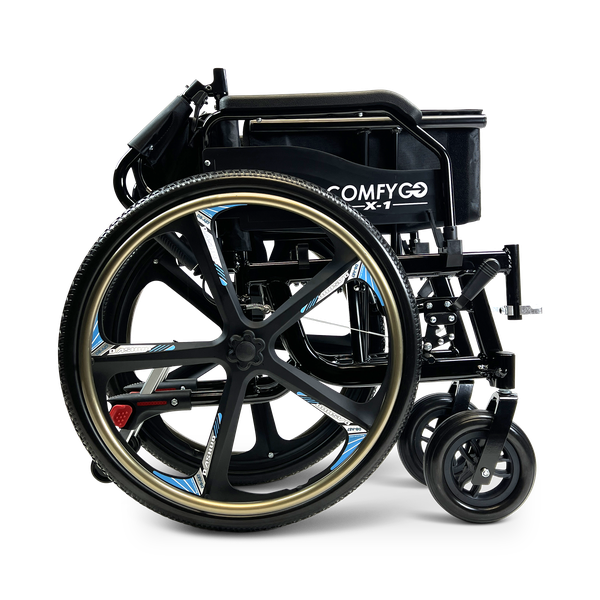 ComfyGO Lightweight Manual Wheelchair with Quick-Detach Wheels - X-1