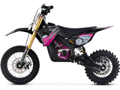 MotoTec 36v Pro Electric Dirt Bike 1200w Lithium, Pink - MT-Dirt-Pro_Pink