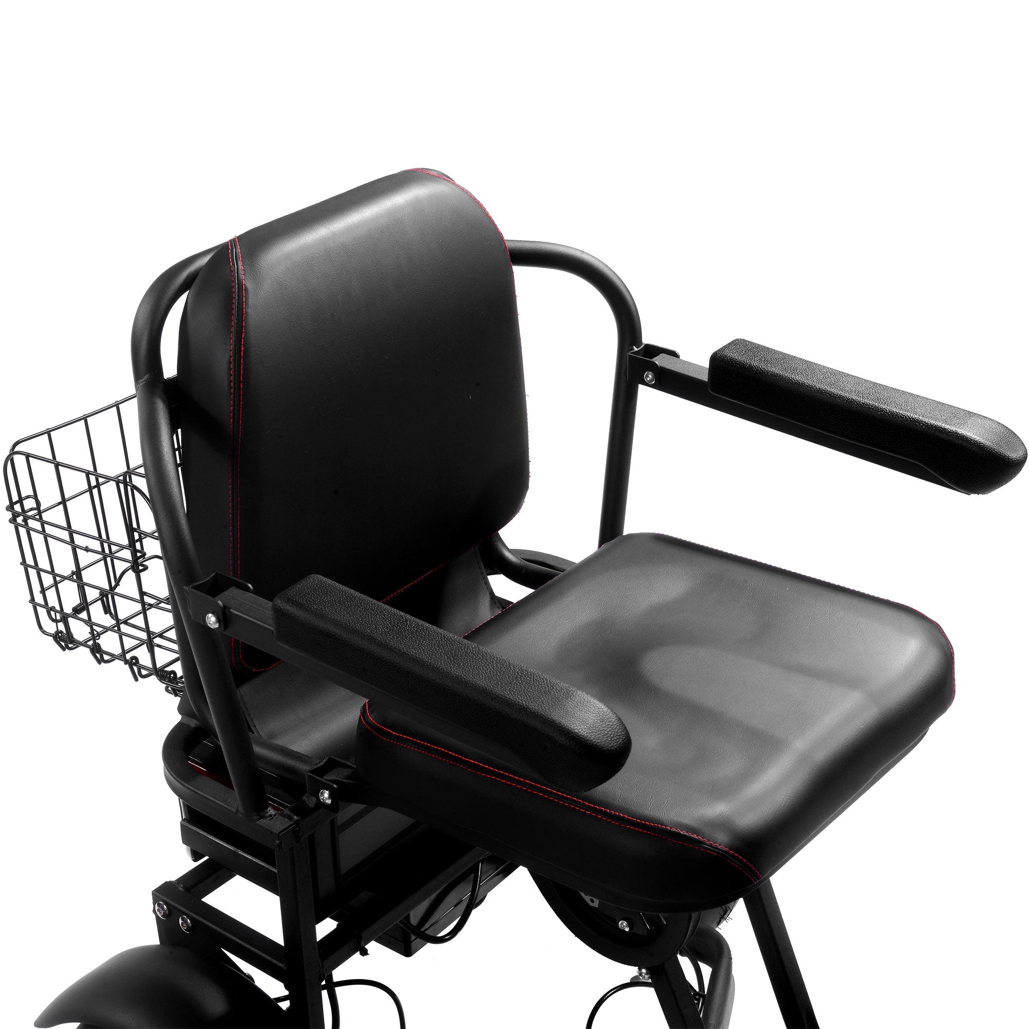 MotoTec Folding Mobility Electric Trike 48v 1000w Dual Motor Lithium Black - MT-FOLD-TRK-1000