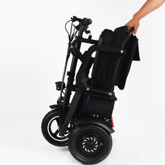 MotoTec Folding Mobility Electric Trike 48v 700w Dual Motor Lithium Black- MT-FOLD-TRK-700