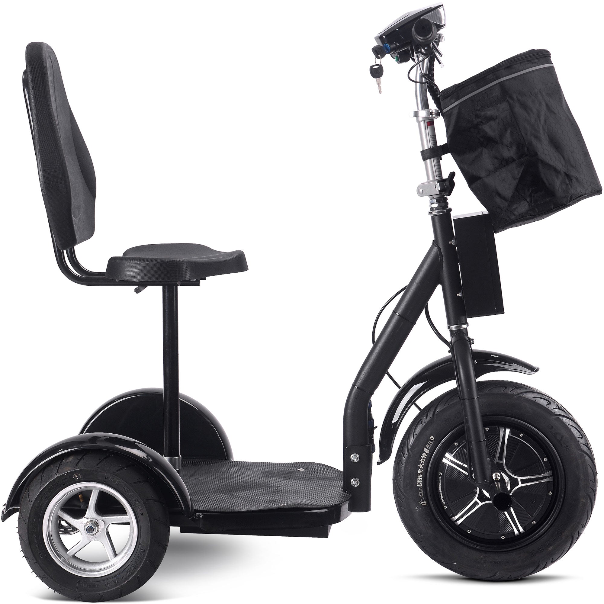 MotoTec Electric Trike 48v 1000w Lithium Black - MT-TRK-1000-Lithium_Black
