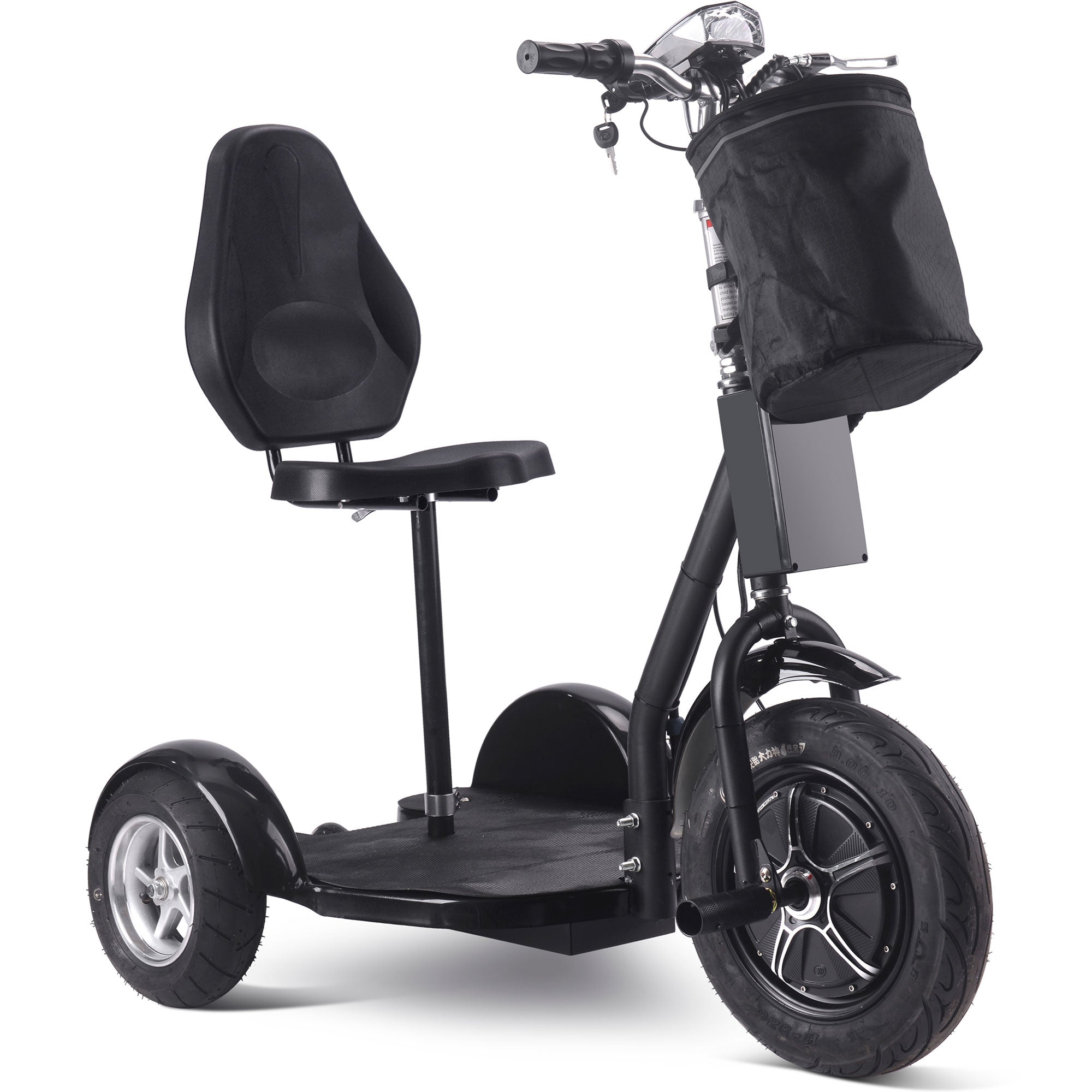 MotoTec Electric Trike 48v 1000w Lithium Black - MT-TRK-1000-Lithium_Black