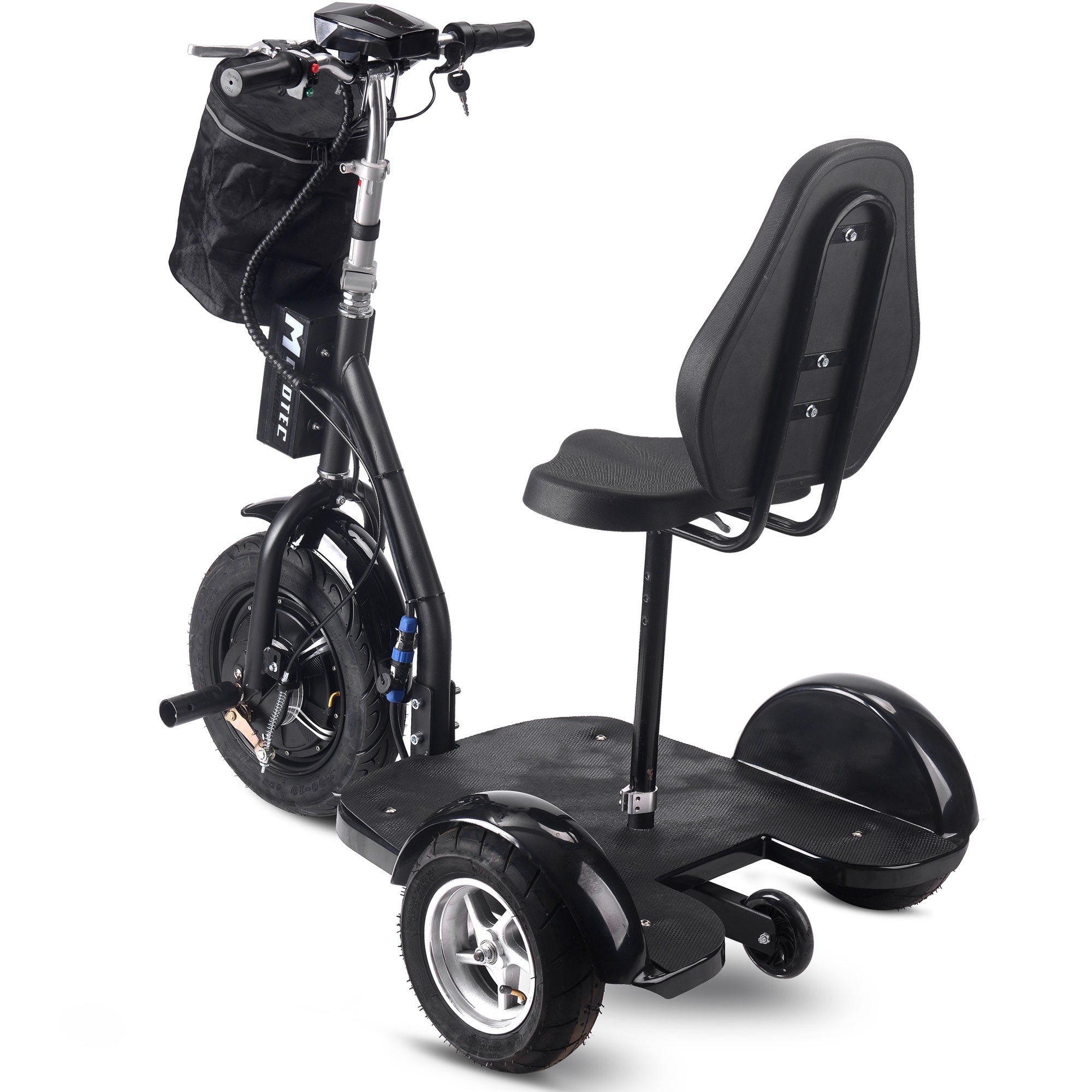 MotoTec Electric Trike 48v 1000w Lithium Black - MT-TRK-1000-Lithium_Black