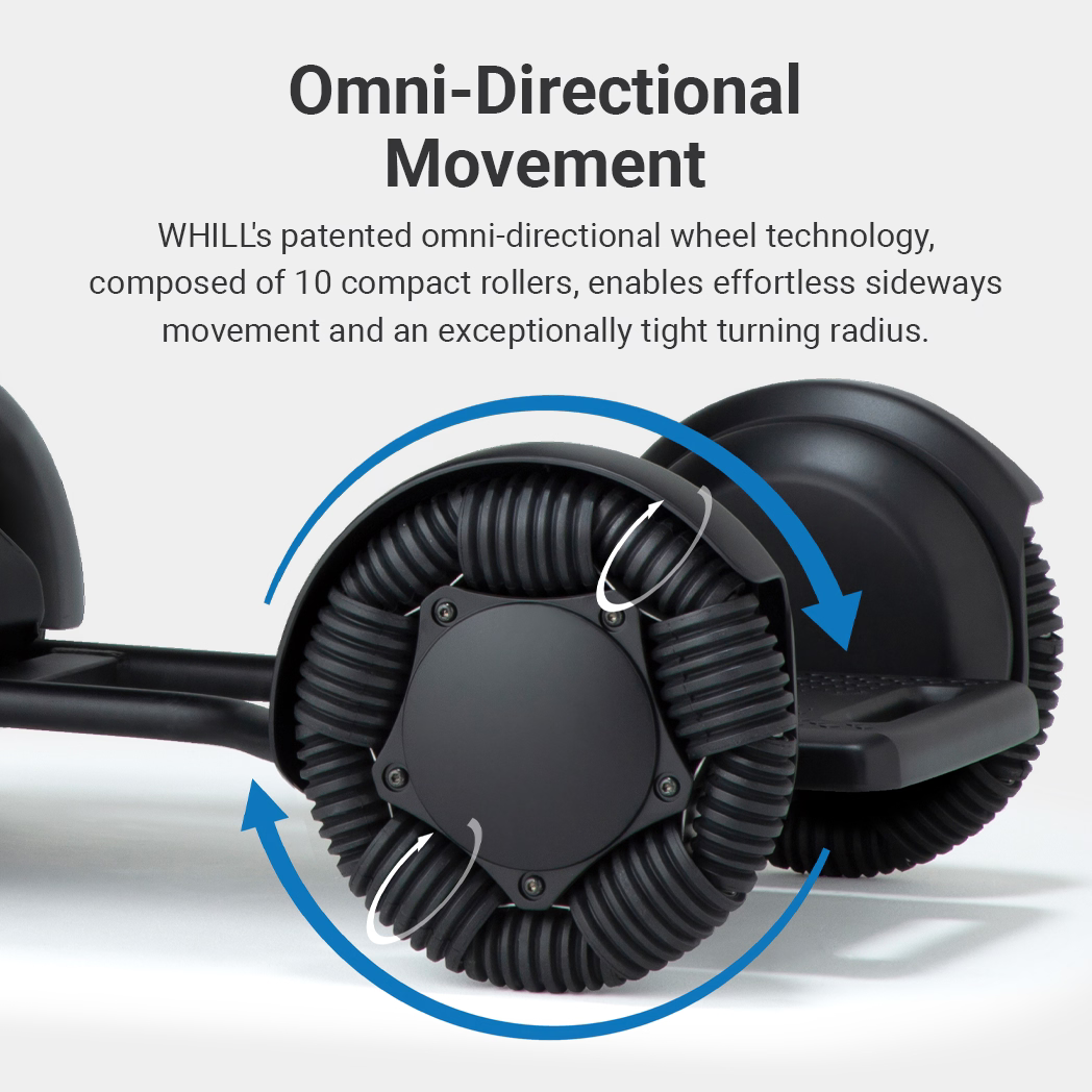 Whill Model C2 High Back Portable Electric Wheelchair - C2 High Back