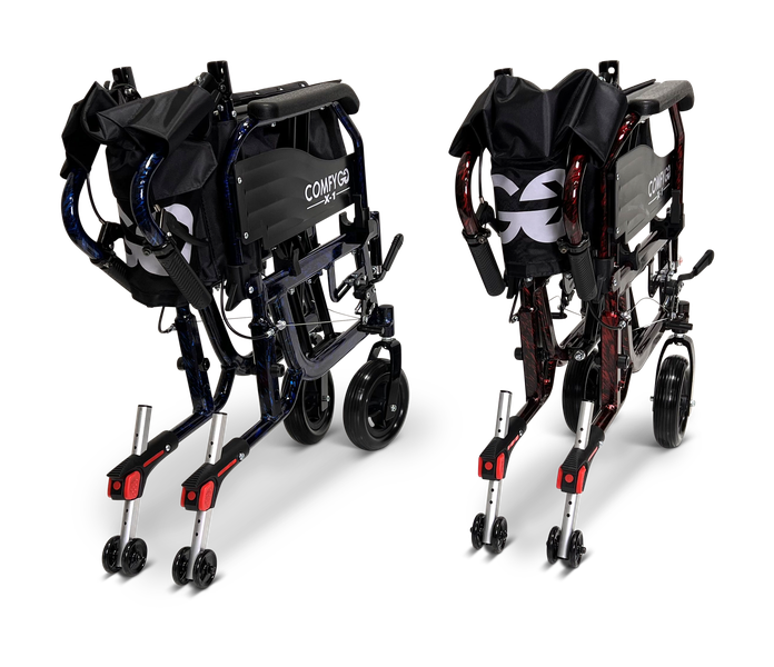 ComfyGO Lightweight Manual Wheelchair with Quick-Detach Wheels - X-1