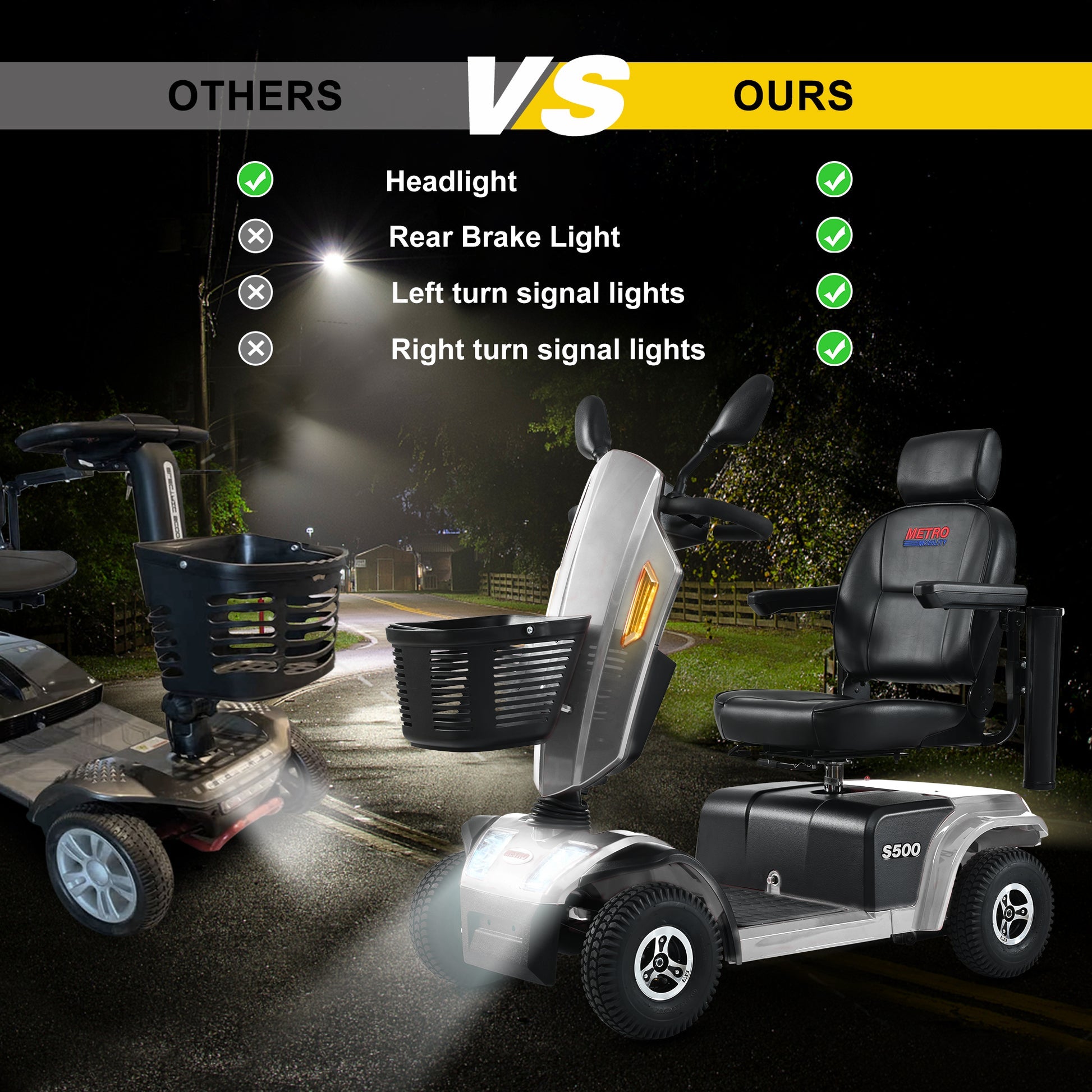 Metro Mobility S500 4-Wheel Heavy-Duty Scooter - W429P151XX