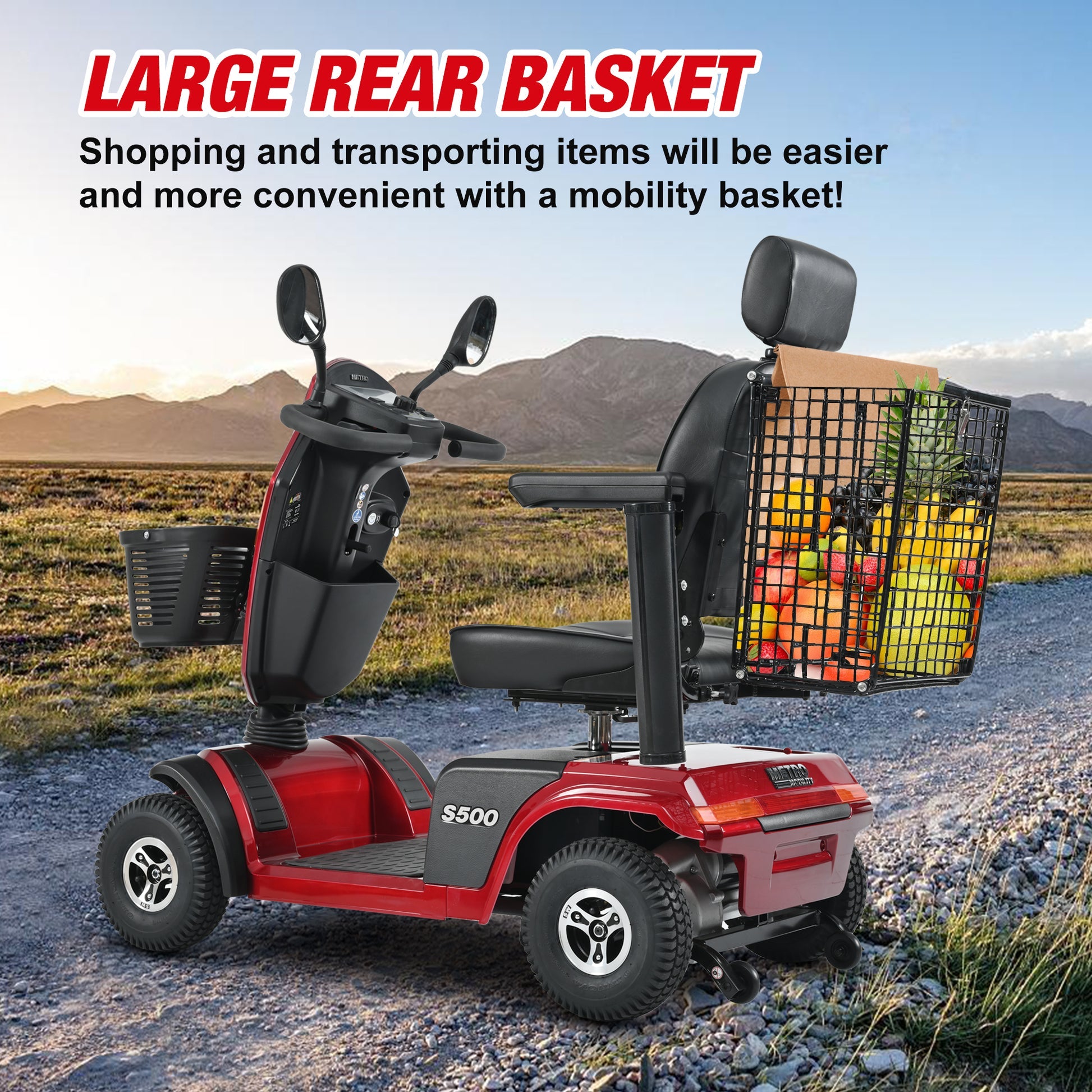 Metro Mobility S500 4-Wheel Heavy-Duty Scooter - W429P151XX