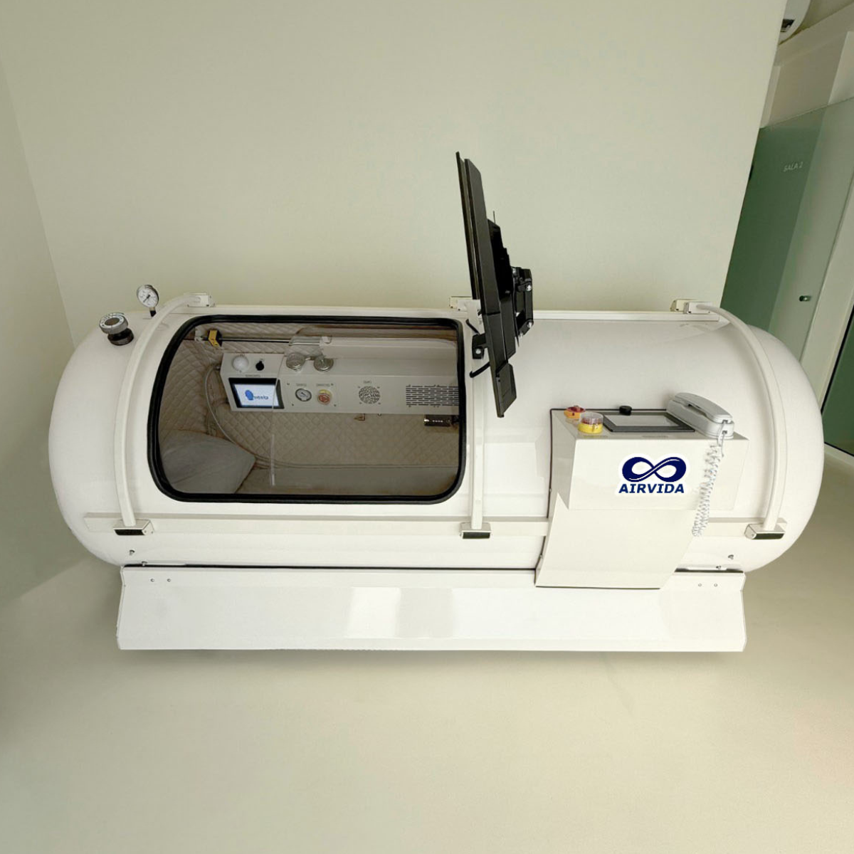 Airvida Alpha 90 Hyperbaric Chamber with Built-In Breathing System (BIBS)