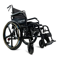 ComfyGO Lightweight Manual Wheelchair with Quick-Detach Wheels - X-1