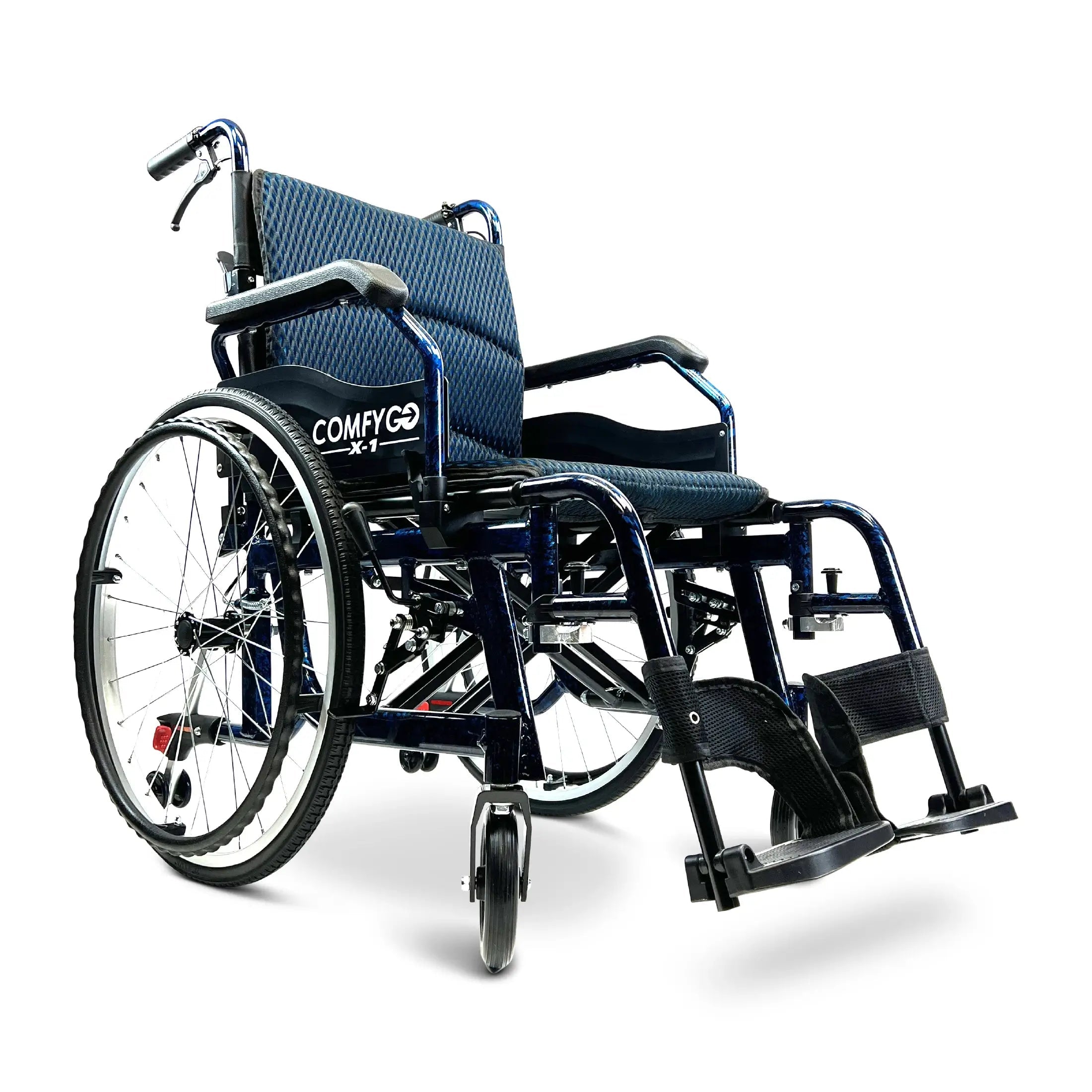 ComfyGO Lightweight Manual Wheelchair with Quick-Detach Wheels - X-1