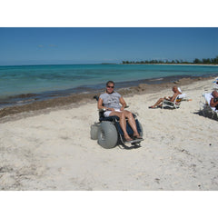 DeBug Fixed Stainless Steel Beach Wheelchair with Fixed Legrests