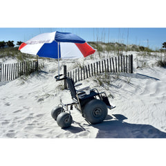 DeBug Fixed Stainless Steel Beach Wheelchair with Fixed Legrests