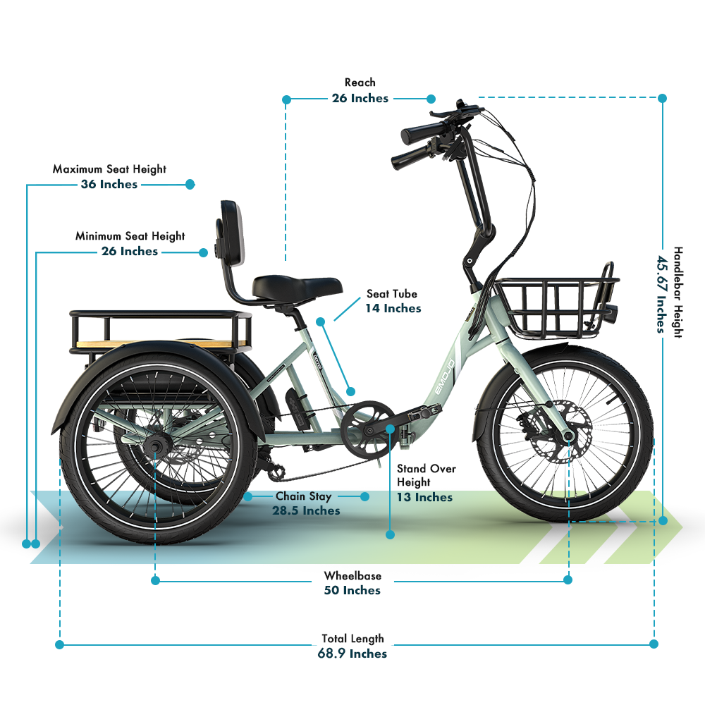 Emojo Dexter 500W 3-Wheel Electric Trike - EBK49