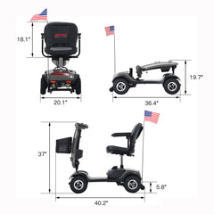 Metro Mobility Upgraded Patriot 4-Wheel Mobility Scooter - W429S0001X