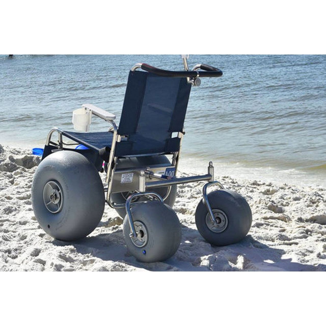 DeBug Fixed Stainless Steel Beach Wheelchair with Fixed Legrests