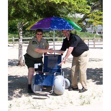 DeBug Fixed Stainless Steel Beach Wheelchair with Fixed Legrests