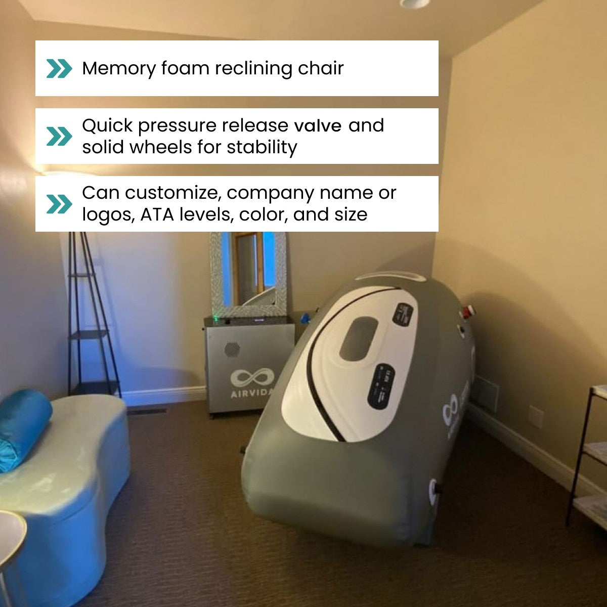 Airvida Pro90 1.5 ATA Portable Sitting Hyperbaric Chamber