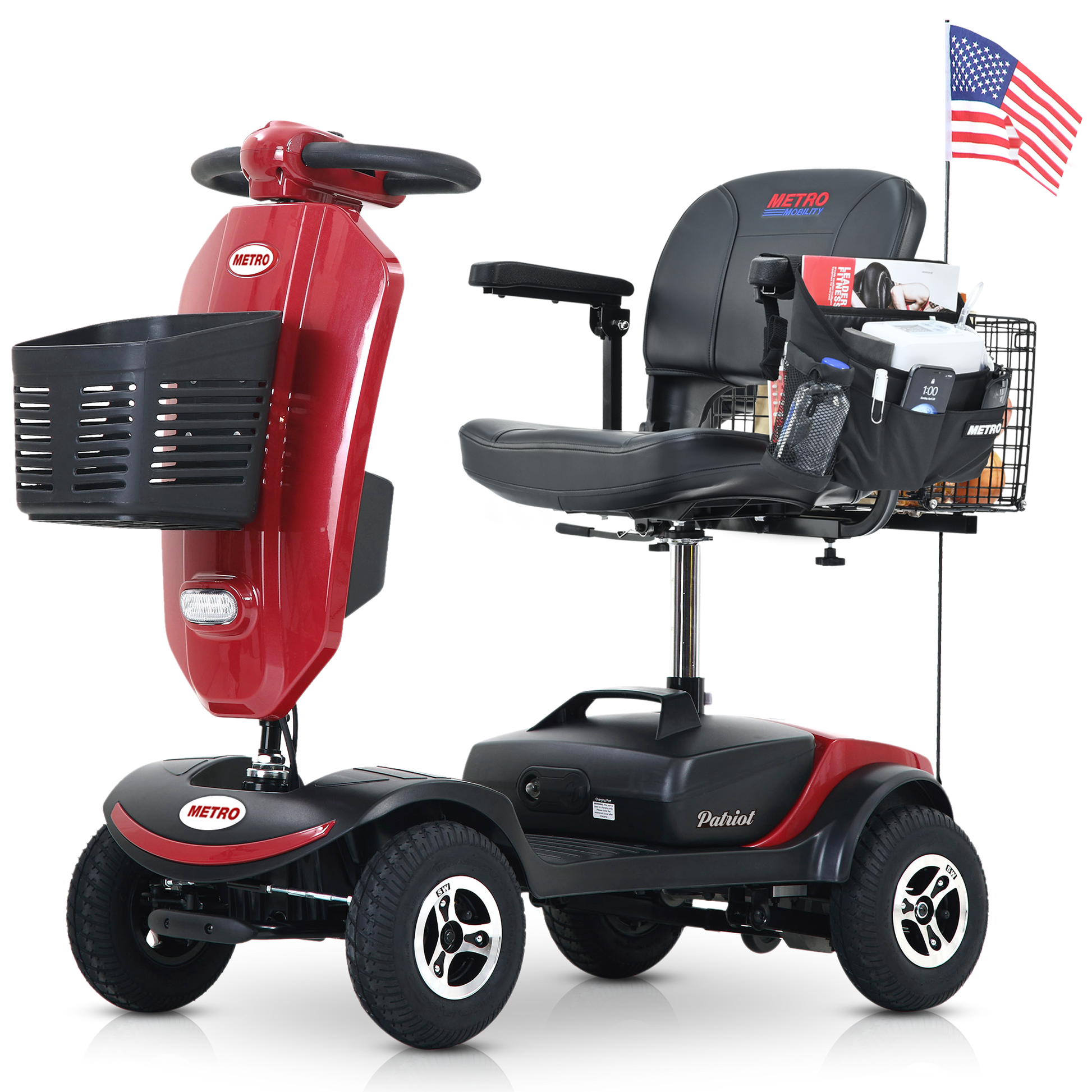 Metro Mobility Upgraded Patriot 4-Wheel Mobility Scooter - W429S0001X