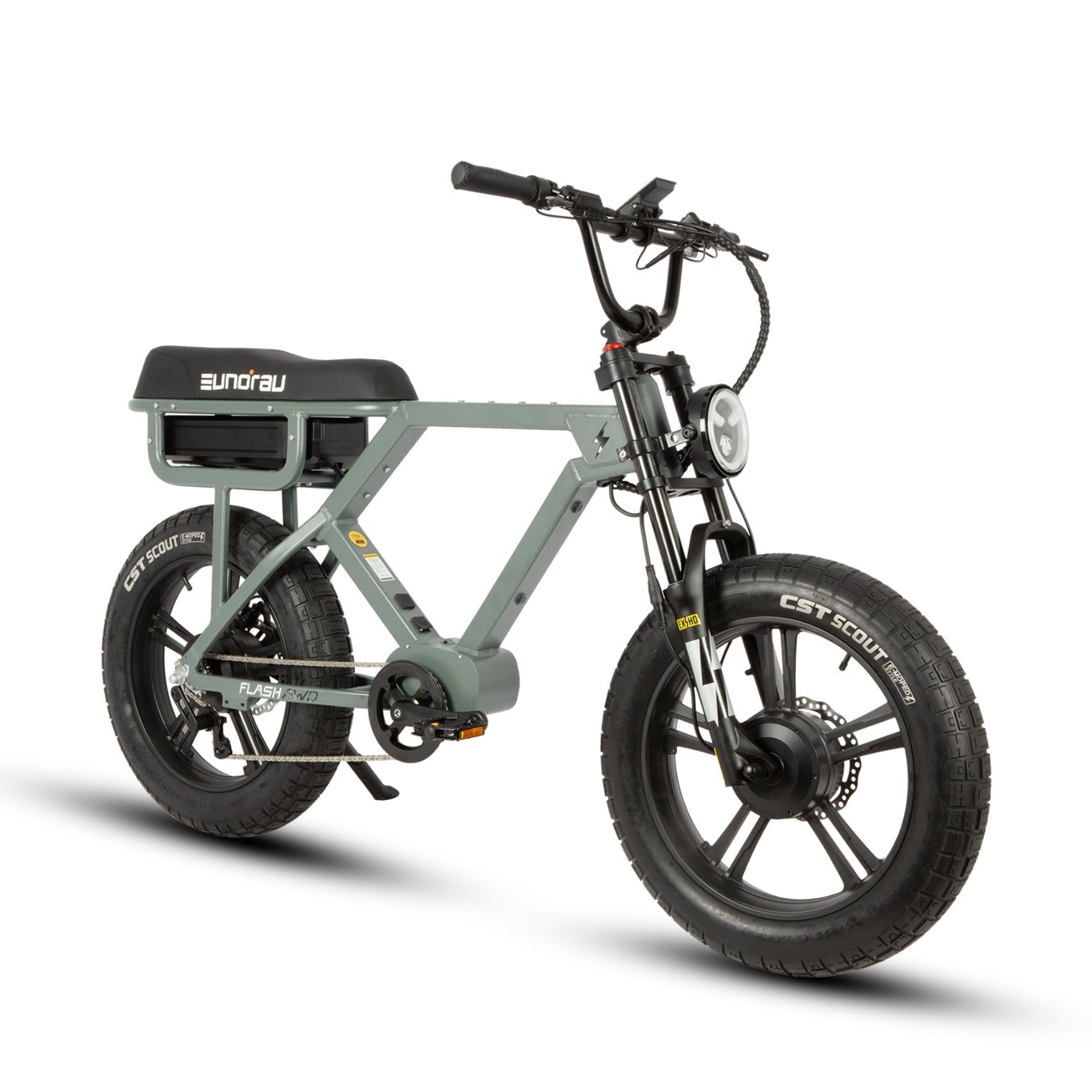 Eunorau FLASH AWD 1.0 All-Wheel Drive Long-Range Fat Tire Electric Bike
