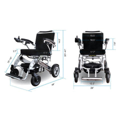 Foldawheel Lightweight Folding Electric Wheelchair - PW-1000XL