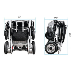 Foldawheel Lightweight Folding Electric Wheelchair - PW-1000XL