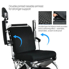 Foldawheel Ultra-Lightweight Folding Electric Wheelchair - PW-999UL