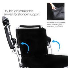 Foldawheel Lightweight Folding Electric Wheelchair - PW-1000XL