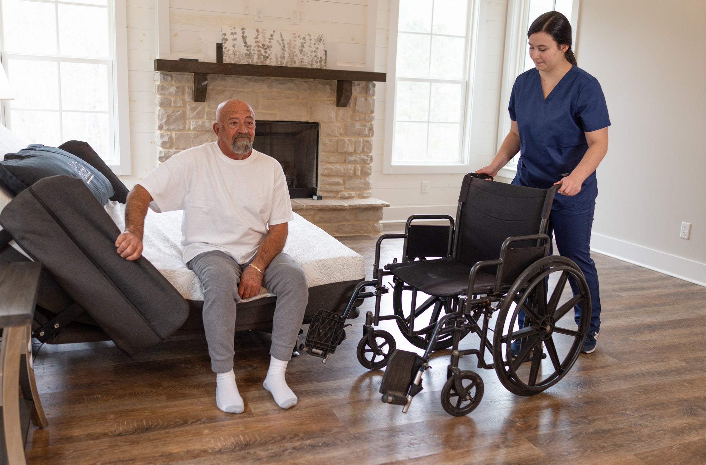 Flex-A-Bed Hi-Low Adjustable Bed - Alternative to Hospital Beds for Home - HI-LOW