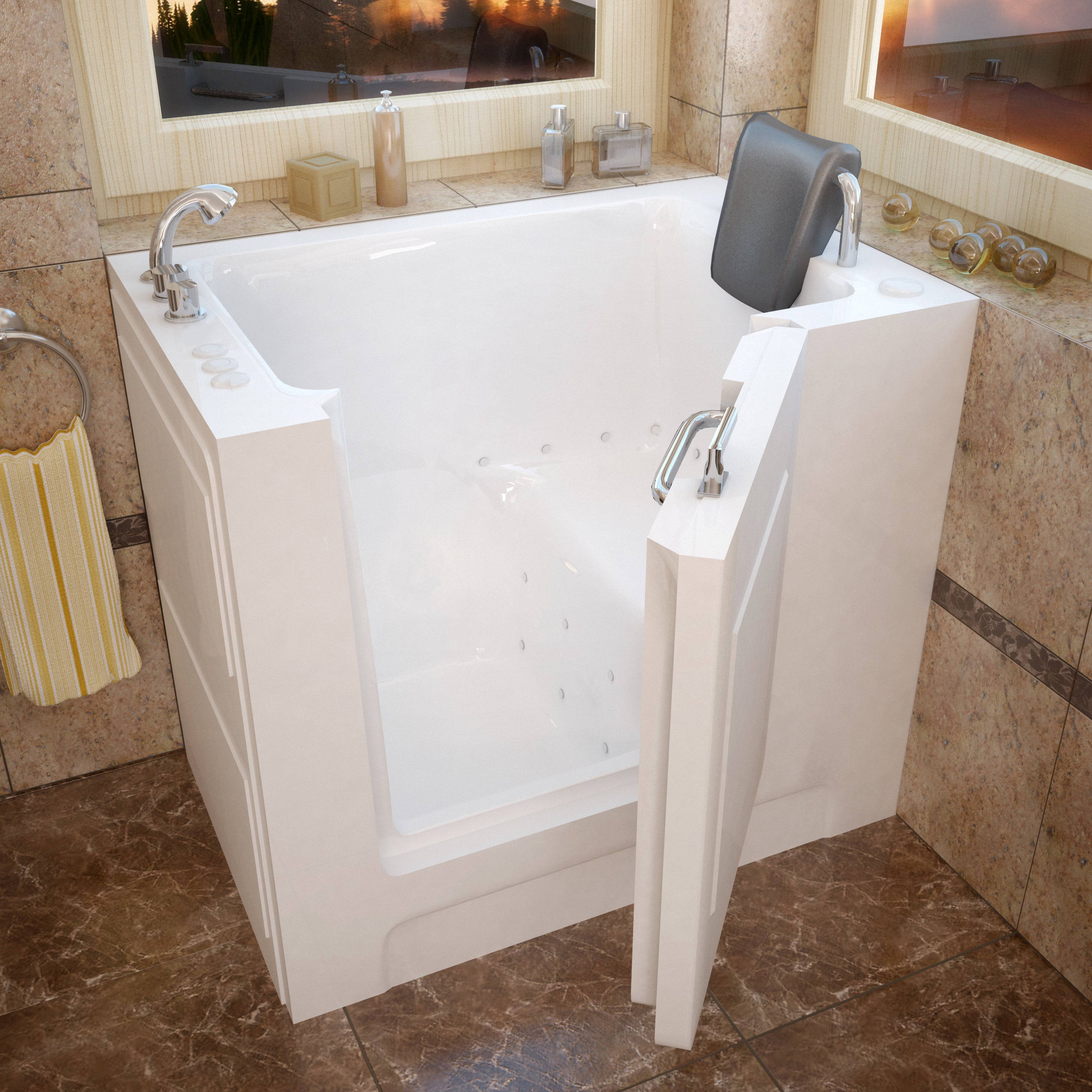 Meditub 2739 Series 27" x 39" Freestanding Acrylic Walk-In Bathtub - 2739*
