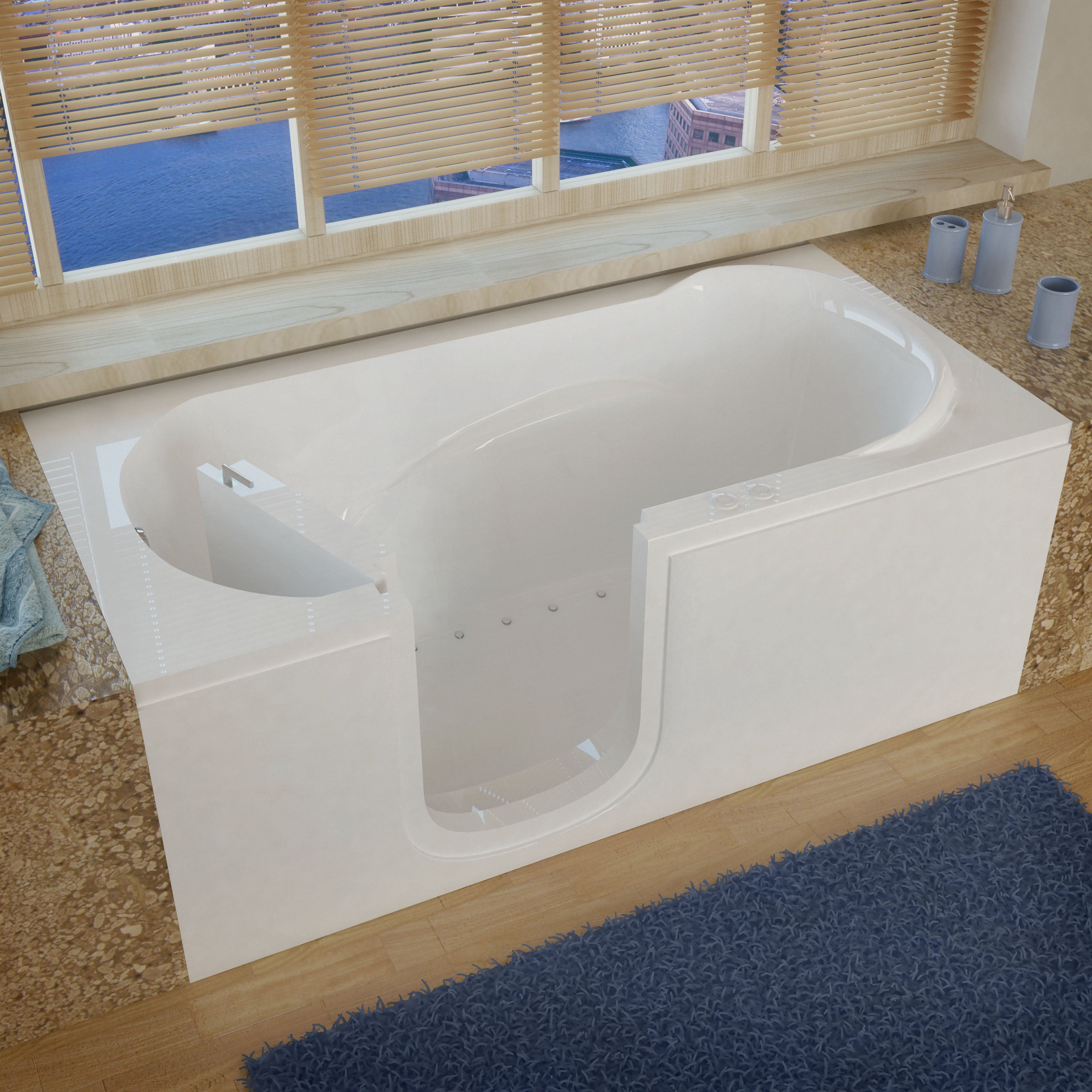 MediTub 30" x 60" White Step-In Bathtub - 3060SI*