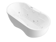Atlantis Whirlpools Embrace 34" x 71" White Oval Freestanding Bathtub - 3471A*