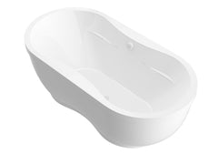 Atlantis Whirlpools Embrace 34" x 71" White Oval Freestanding Bathtub - 3471A*