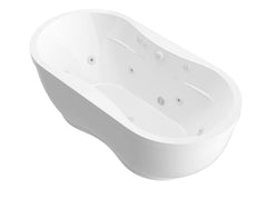 Atlantis Whirlpools Embrace 34" x 71" White Oval Freestanding Bathtub - 3471A*