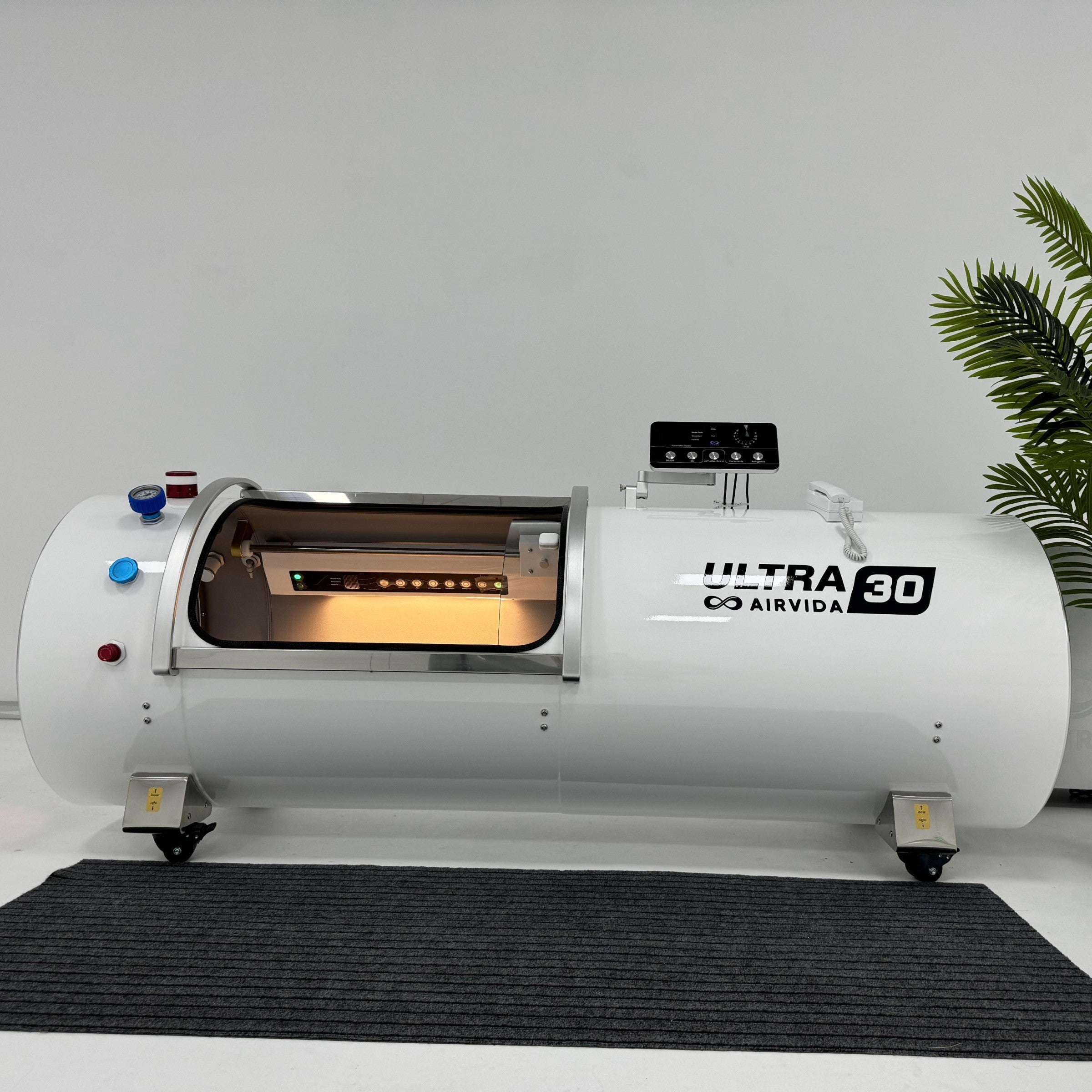 Airvida Ultra 30 2.0 ATA (89" x 30") Hard Shell Lying Hyperbaric Chamber