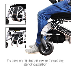 Foldawheel Lightweight Folding Electric Wheelchair - PW-1000XL